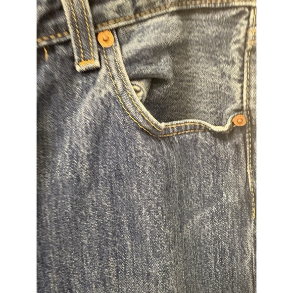 Levi's 501 Mens 35x30 Straight Leg Button Fly Jeans Blue Denim - Picture 4 of 9